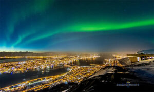 Aurora Borealis di Tromsø Norwegia